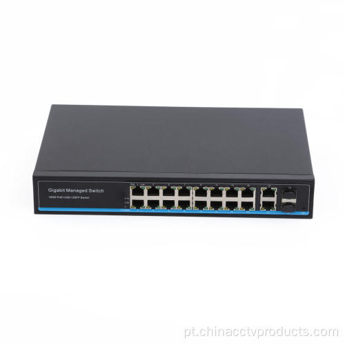 Camada 2 Gerenciado Gigibit completo de 1000mbps Poe Switch